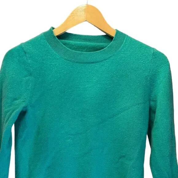 J. Crew Green Cashmere Sweater. Size Small. - Picture 4 of 14